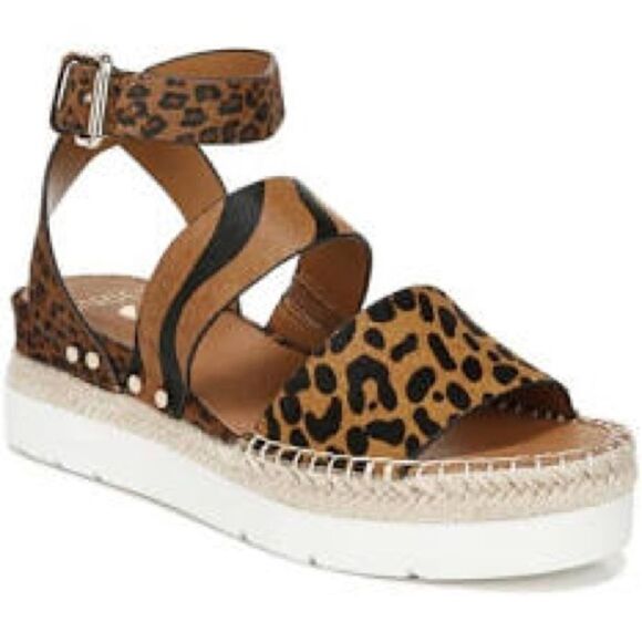 Franco Sarto Genuine Calf Hair Wedge Sandals - Picture 3 of 4